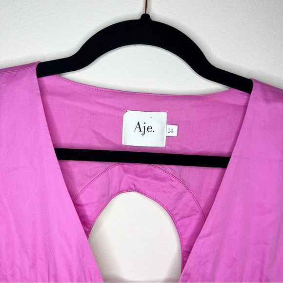 Aje Overture Gathered Smock Puff Sleeve Mini Dress Size 10 US - Picture 6 of 11